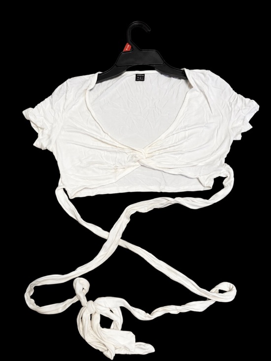 SHEIN Tops - SHEIN White Twist-Front Wrap Crop Top